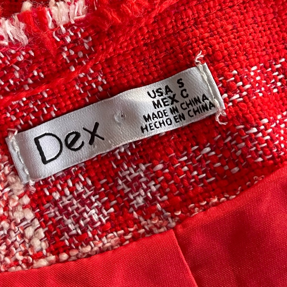Dex Ruffled Plaid Tweed Textured Jacket - Picture 12 of 13